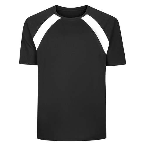 Bigdude Raglan Cut And Sew T-Shirt Black/White