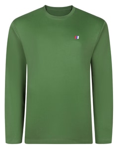 Bigdude Embroidered Long Sleeve T-Shirt Deep Green Tall