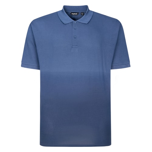 Bigdude Ombre Polo Shirt Midnight Blue/Dusty Blue