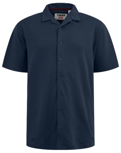 D555 Connor 2 Cuban Collar Resort Short Sleeve Stretch Shirt Navy