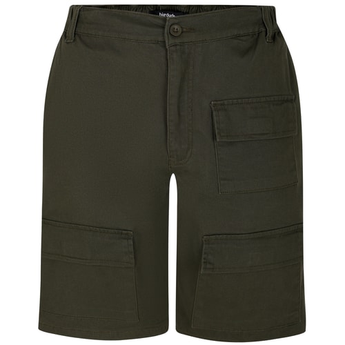 Bigdude Elasticated Waist Stretch Utility Shorts Khaki