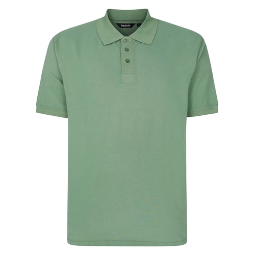 Bigdude Heavy Garment Dye Polo Deep Green