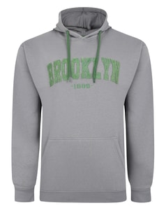 Bigdude Brooklyn Appliqué Hoodie Grey