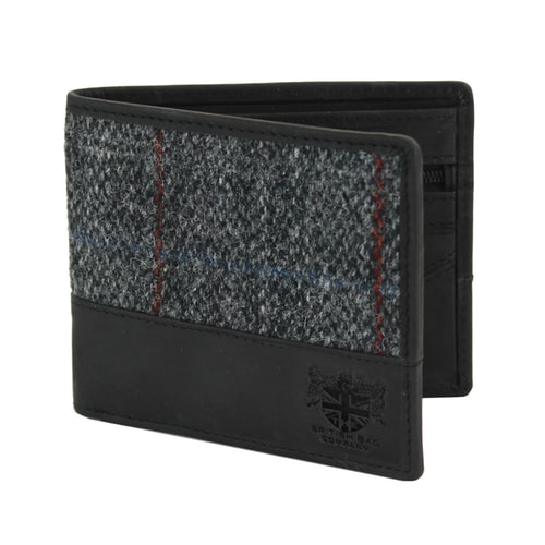 The British Bag Company Harris Tweed Grey Wallet