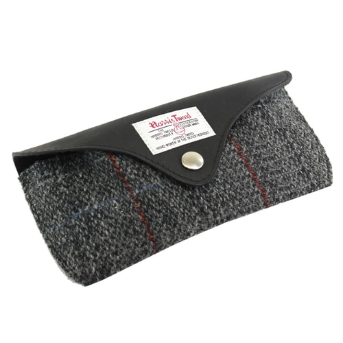 The British Bag Company Grey Harris Tweed Glasses Case