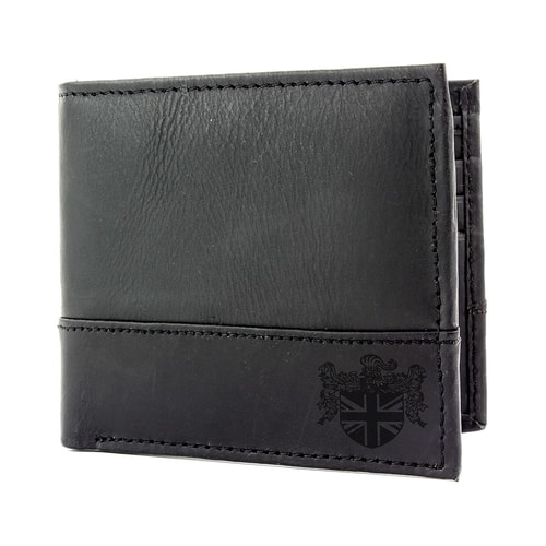 The British Bag Company Matt Black Leather Wallet