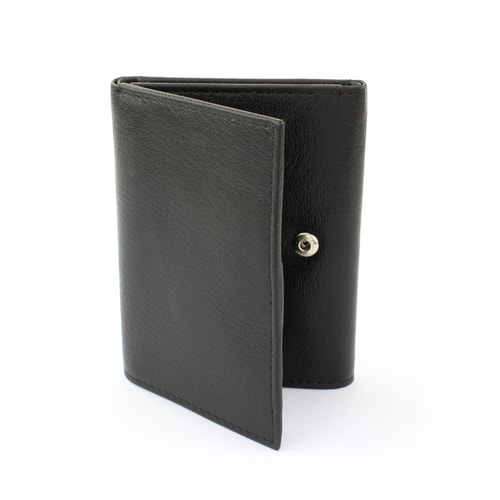 Sophos Tri Fold Leather Wallet Black