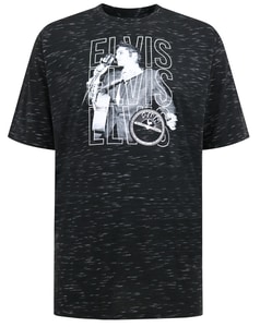 D555 Graceland Official Elvis Presley Printed T-Shirt Black