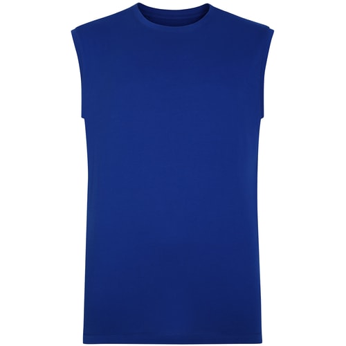 Bigdude Plain Sleeveless T-Shirt Royal Blue Tall