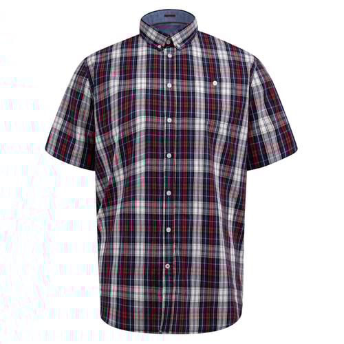 D555 Shields Short Sleeve Check Shirt Red