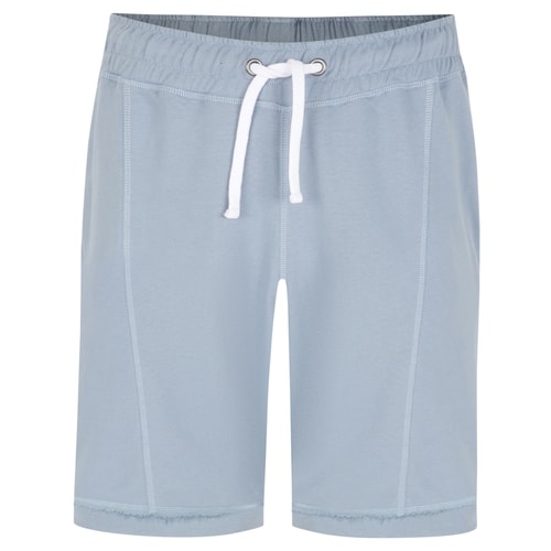 Bigdude Rib Hem Raw Edge Shorts Light Blue