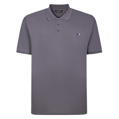 Bigdude Embroidered Logo Polo Shirt Stone