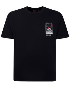 Espionage Mount Fuji Print T-Shirt Navy