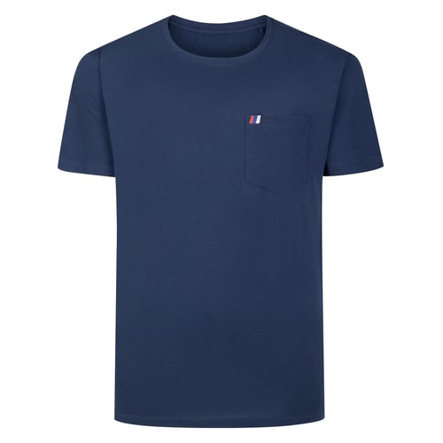 Bigdude Embroidered Pocket T-Shirt Navy Tall