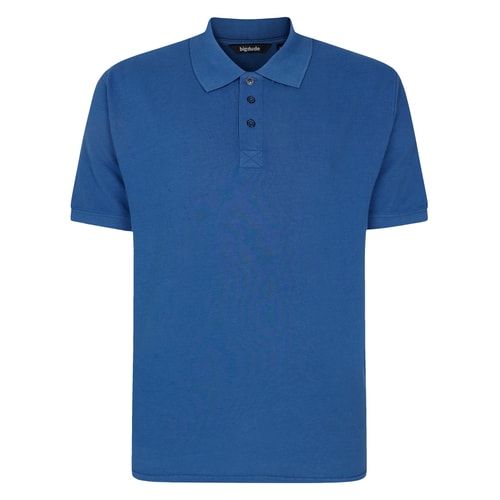 Bigdude Heavy Garment Dye Polo Deep Blue