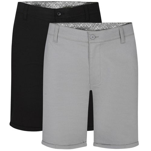 Bigdude 2 Pack Stretch Chino Shorts Black/Grey