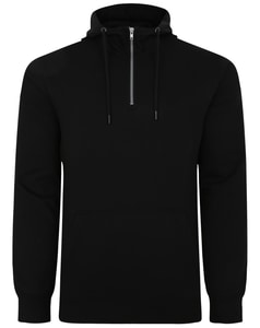 Bigdude Lightweight Half Zip Hoody Black Tall