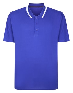 Bigdude Tipped Collar Polo Shirt Cobalt
