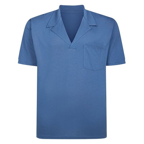 Bigdude Relaxed Collar Polo Shirt Dusty Blue