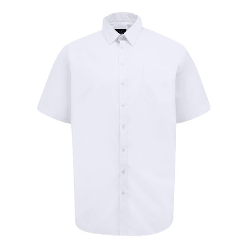 D555 Lucas Short Sleeve Stretch Shirt White