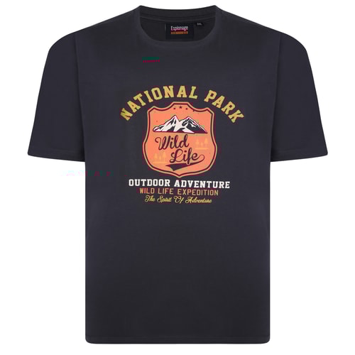 Espionage National Park Print T-Shirt Charcoal
