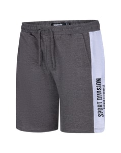 Bigdude Sport Division Loopback Jogger Shorts Charcoal Marl