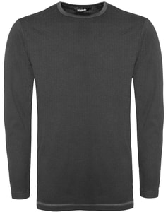 Bigdude Long Sleeve Thermal T-Shirt Charcoal