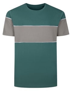Bigdude Colour Block T-Shirt Teal/Grey Tall