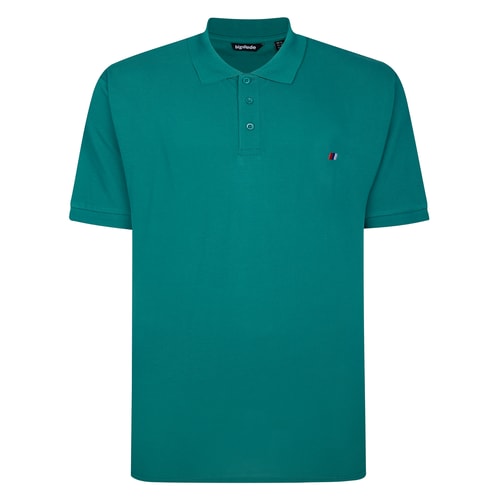 Bigdude Embroidered Logo Polo Shirt Teal Tall