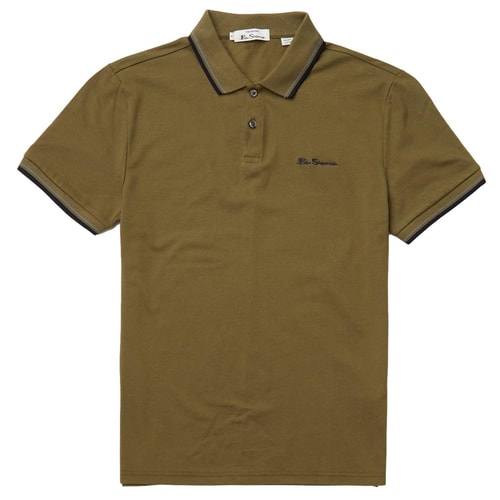 Ben Sherman Signature Pique Polo Shirt Hemp