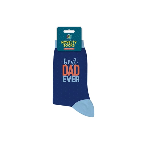 Fathers Day Best Dad Ever 1 Pack Socks Navy