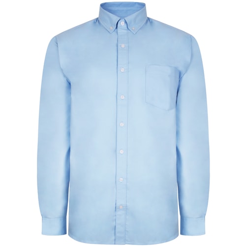Bigdude Oxford Long Sleeve Shirt Light Blue