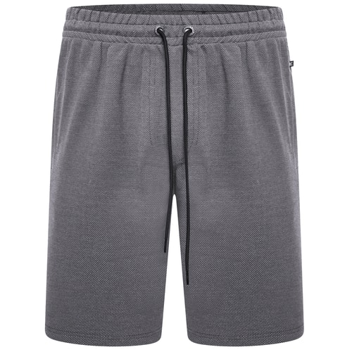 KAM Textured Interlock Shorts Charcoal