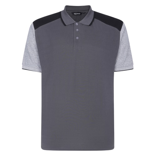 Bigdude Contrast Polo Charcoal