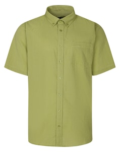 Bigdude Easy Iron Seersucker Shirt Sage