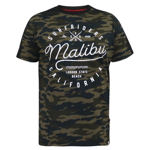 D555 Sullivan Malibu All Over Print T-Shirt Camo
