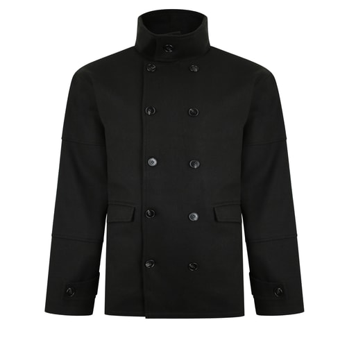 Bigdude Double Breasted Coat Black