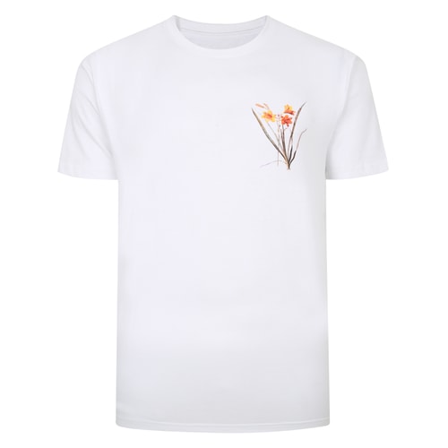 Bigdude Flower Print T-Shirt White