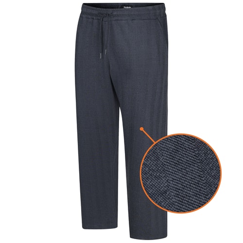 Bigdude Herringbone Joggers Navy