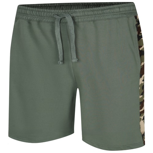 Bigdude Camo Side Panel Loopback Jogger Shorts Green