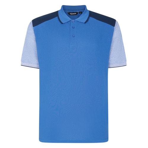 Bigdude Contrast Polo Deep Blue