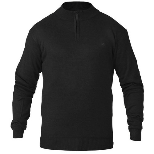 D555 Chuck Plain Zip Sweater Black