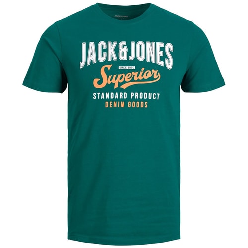 Jack & Jones Superior Logo T-Shirt Storm Green