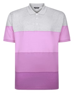 Bigdude Striped Single Jersey Polo Dusted Grape