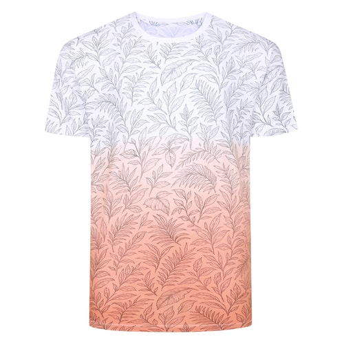 Bigdude Dip Dye AOP T-Shirt Apricot