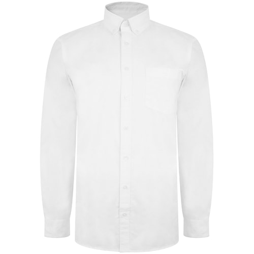 Bigdude Oxford Long Sleeve Shirt White