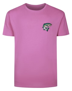 Bigdude Wild Catch Back Print T-Shirt Dusted Grape