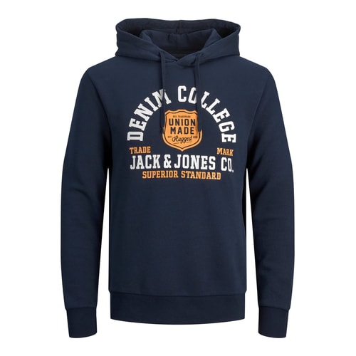 Jack & Jones Denim College Hoodie Sky Captain Navy 