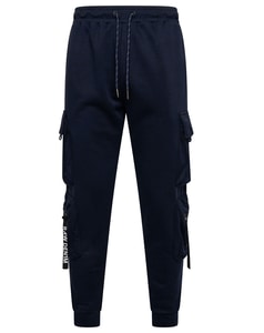 KAM Raw Denim Cargo Jog Pants Navy