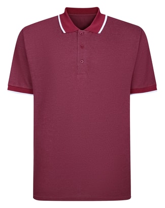 Bigdude Tipped Polo Shirt Cassis Tall